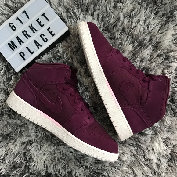 Nike Shoes - NEW Nike Air Jordan 1 Retro Mid Bordeaux Women 8.5
